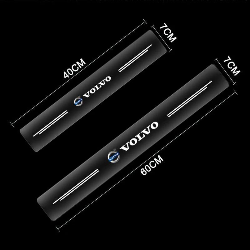 Emblems 2026 New For Volvo 4PCS Car Threshold Protector Transparent Decorative Badge Sticker For Volvo V60 XC60 XC90 S60 XC40 V4 KW0