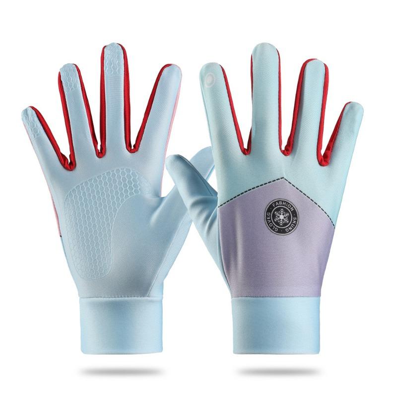 Children's Sunscreen Gloves Boys and Girls Summer Thin Sports Non-slip Full Finger Play Pulley Breathable Riding Gloves