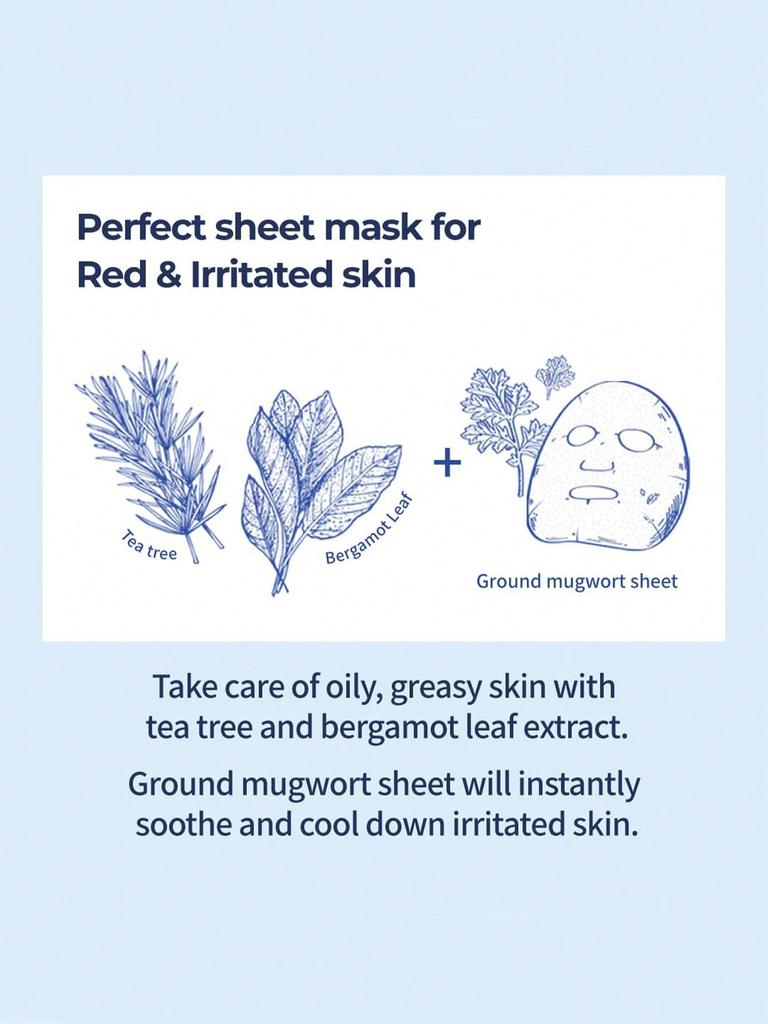 NUMBUZIN No. 4 SOS Emergency Soothing Ice-Cold Pack (5 Sheets), Cooling Hydrating Facial Mask, Refreshing Ice-Cold Feel, Korean Skincare