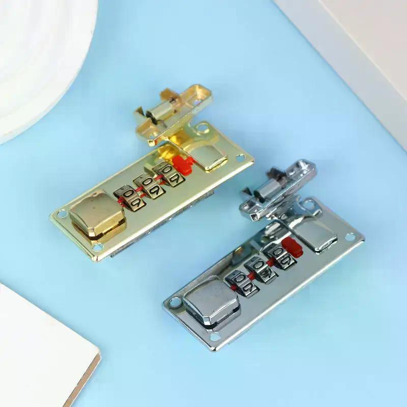 3-Digit Combination Lock 65*29mm Password Lock Latch Keyless Jewelry Wooden Box Fixed Lock Suitcase Coded Locks Hardware