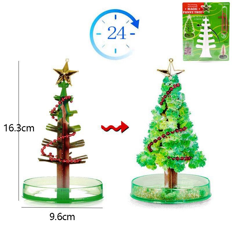 Magic Christmas Tree Magical Growing Tree Crystal Sakura Mini Tree Paper Tree Blossoming Xmas Gift Educational Toys Diy Kid Toy