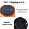 Solar Powered Vehicle Emergency Light High Brightness LEDs Warning Light Waterproof Design Magnetic Mount 2 Light Modes