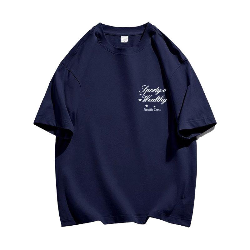 

Apricot Short-Sleeved T-shirt Female 2025 New Arrival Summer Best Selling Loose Pure Cotton plus Size Half Sleeve Inner Bottoming Shirt Tibetan Blue XL