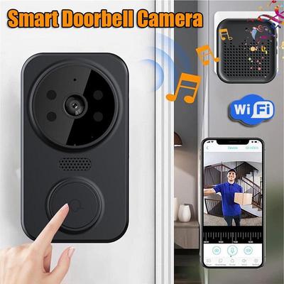 Smart Wireless WiFi Video Doorbell Real Time Visual Intercom Doorbell Wide-Angle Lens Two Way Audio Night Vision Standby Doorbell With Camera