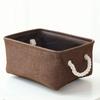 Medium Linen Fabric Storage Box for Underwear and Toys Organization