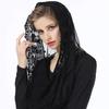 Velo da sposa Meier foulard da donna sciarpa da sposa copricapo in pizzo nero crema