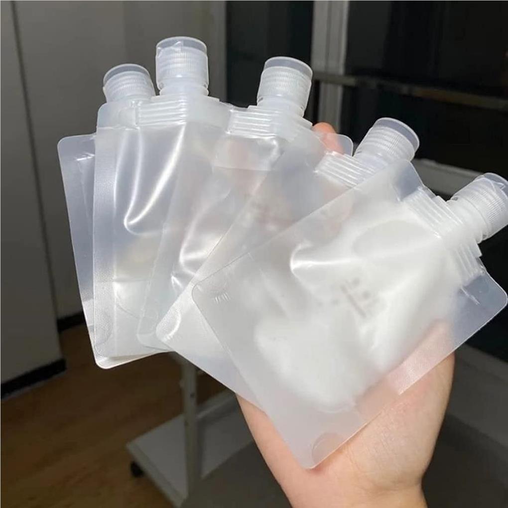 Pachet 12 Pungi Lichide Reumplabile Etanșe Pungă Stand-up 30/50/100ml Pungă Squeezeable pentru Sub-ambalare Șampon