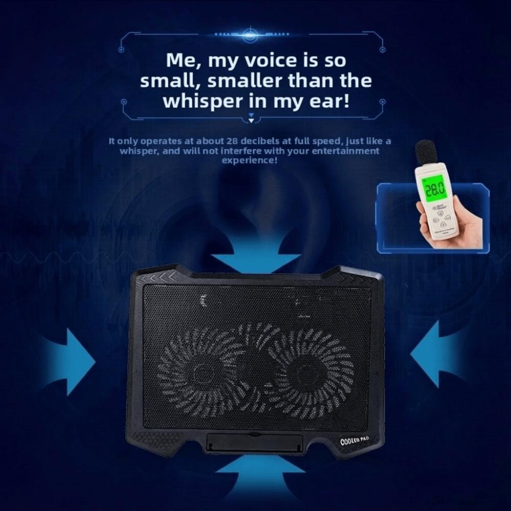 LED Light Laptop Cooling Pad 13 14 15.6 17 Inch Laptop Stand Base Notebook Cooling Fan Home Office