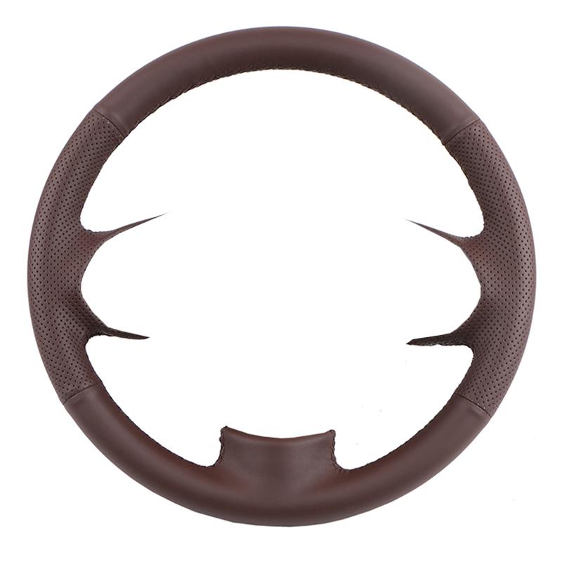 Customize Hand Sewn Anti-Slip Safety Car Steering Wheel Cover Exact Fit For Mazda 2 2008-2014 Microfiber Leather Auto Grip Cover