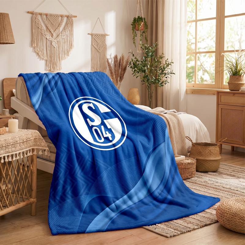 Coperta in Pile Tema Schalke 04 Morbida Accogliente Peluche Per Camera da Letto Divano Viaggio