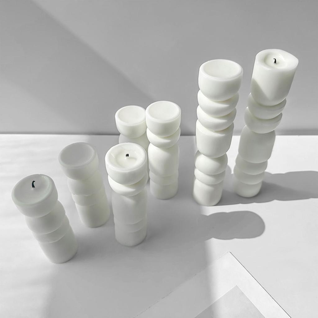 Silikonová forma na vonné svíčky 3D sloupová forma na svíčku na výrobu svíčky Mýdlo Sádra Ruční ozdoba Domácí dekorace