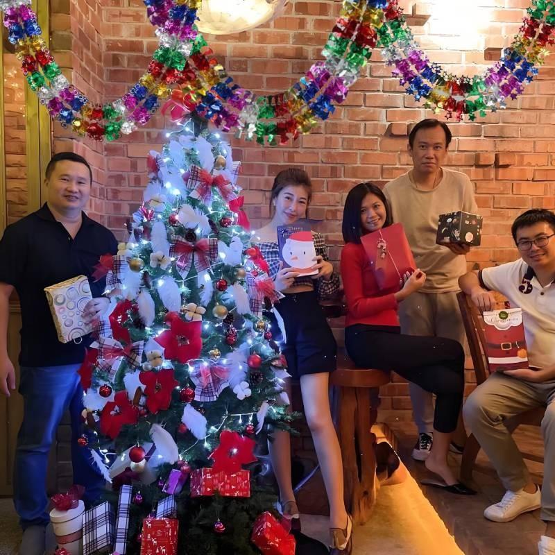 Christmas Garland Foil Festive Hanging Tinsel Ceiling Decoration Durable Fshion