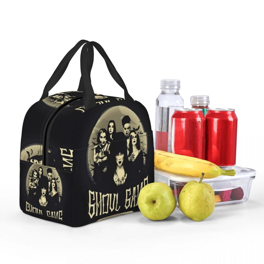 Elviras Mistress Of The Dark Movie Insulated Lunch Bag for Women Office Cooler Thermal Food Box Tote Lunch Boxes Container