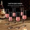 Influencer's Elegant Champagne Glass Set: High-Stem Crystal Wine Glasses for Sparkling Wine