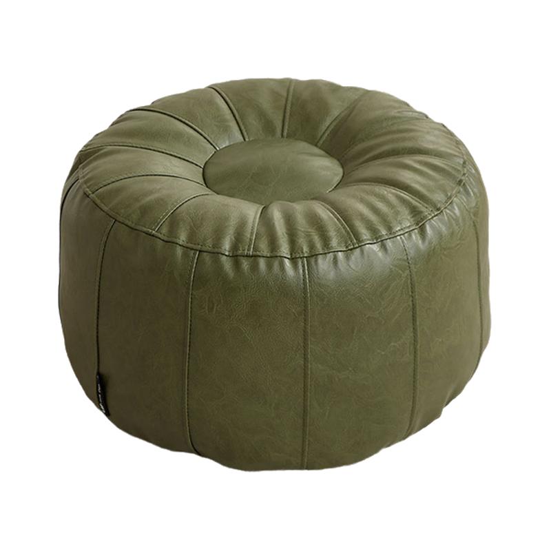 Unstuffed Moroccan Faux Leather Footstool Cove  Meditation Pouf Toys Old Clothes Storage Bag Bay Window Tatami Cushion Cover