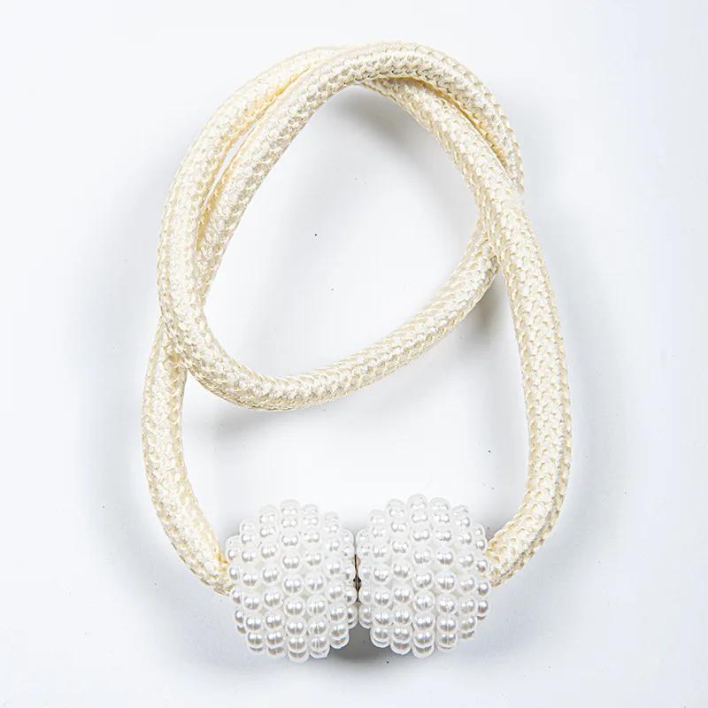 Pearl Magnetic Curtain Clips, Curtain Fixer, Adjustable Locking Ties, Magnetic No Punch, Curtain Decorative Accessories