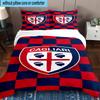 3PCS Football Cagliari Design Bedding Set,Including 1pc Duvet Cover And 2pcs Pillowcases Perfect for Bedroom, Dormitory, Fan Christmas gift