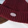 Glue Label Letter Knitted Hat Student Couple Big Head Circumference Showing Face Small Pullover Hat Men Cold Hat