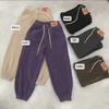 Women's Winter Cotton-Velvet Sweatpants: Loose, Warm, Casual Lambskin for Female Students