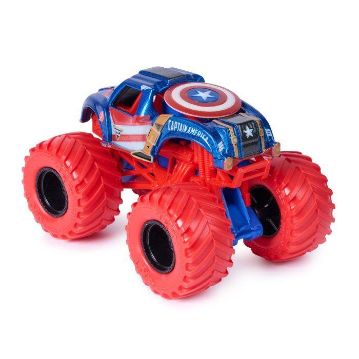 Set da 5 Veicoli Marvel Die-Cast 1:64 Monster Jam - Hulk, Iron Man, Thor... - SPIN MASTER - Dai 3 anni