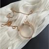 Gold Lock Buckle Transparent Shoulder Bag with Chain Strap Acrylic Crossbody Bag  Cosmetic