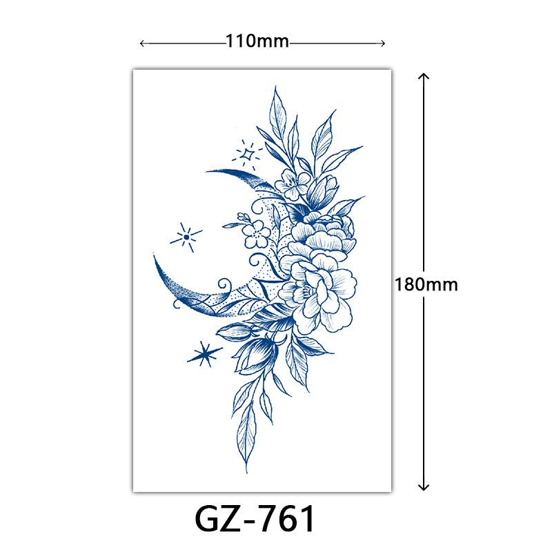 Tattoo-Aufkleber mit Fruchtsaft, Tattoo-Aufkleber mit Kräutern, semi-permanente Tattoo-Aufkleber mit englischen Buchstaben