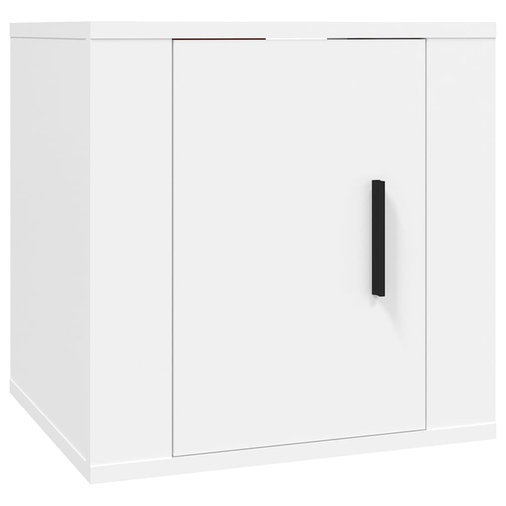 7 piece TV cabinet set white particleboard