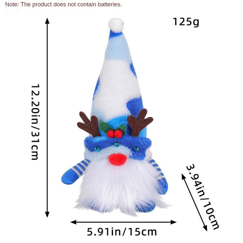 2024 Christmas Doll Elf Knitted Gnome With Led Night Light Christmas Decorations For Home Xmas Navidad New Year 2025 Gift