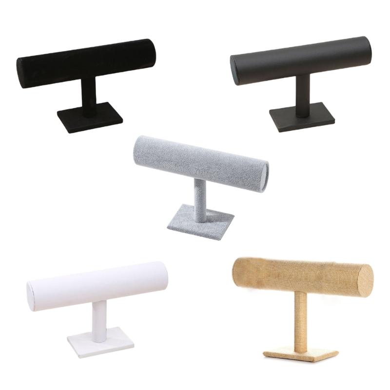 Velvet T-Type Bracelet Watch Jewelry Display Stand Headband Hairpin Headdress Organizer Storage Holder Jewelry Storage
