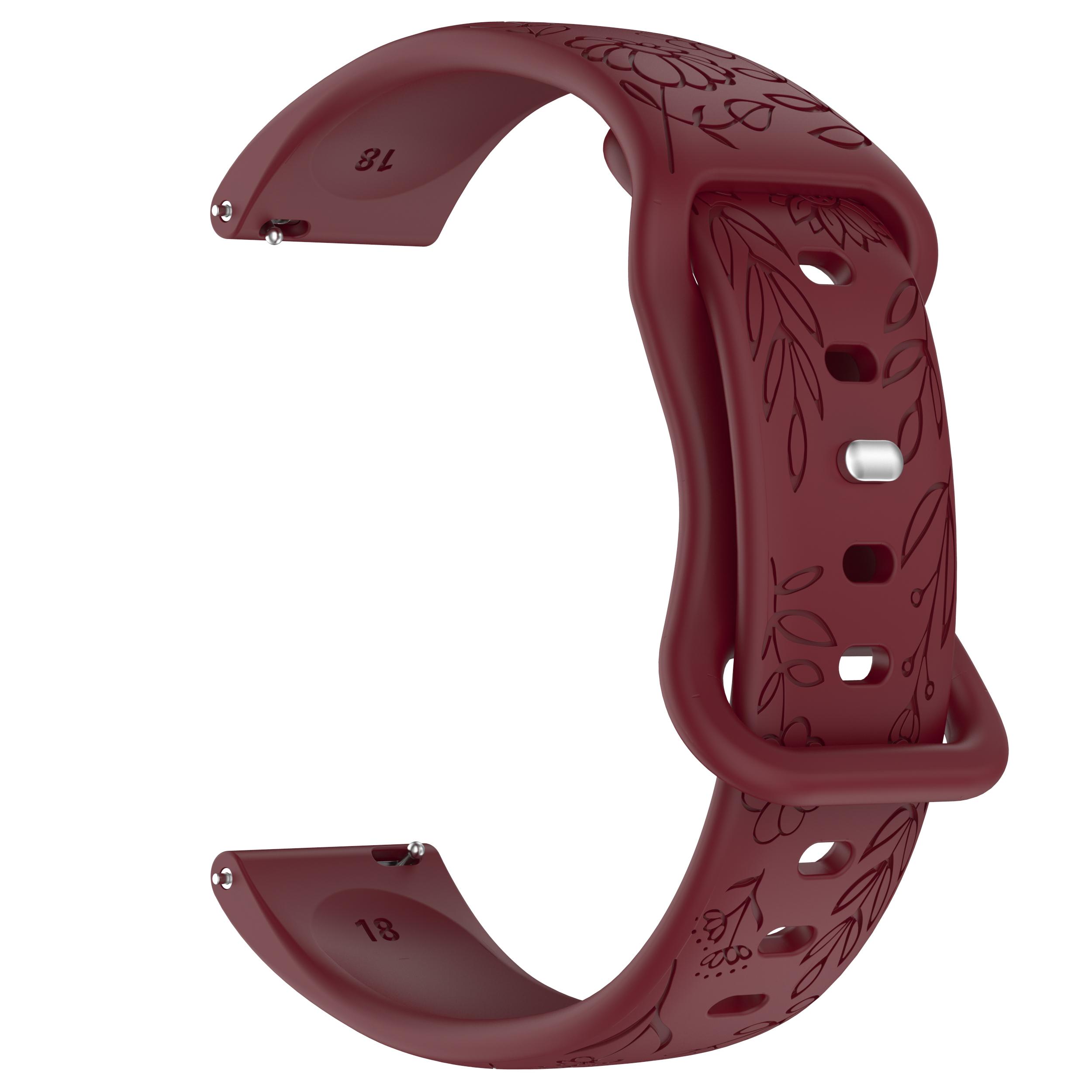 

Silicone 20mm Watch Strap Band For Huami Amazfit GTS 4/3/2/2e/GTS2 Mini/GTR 42mm/GTS4 Mini Bracelet Amazfit Bip 3 Pro Watchbands 20mm width вино красного