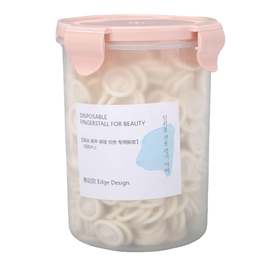 500 Pcs Latex Finger Cots Non Slip Thickened Disposable Fingertip Protective Cots Prevent Scratches for Nail Salon