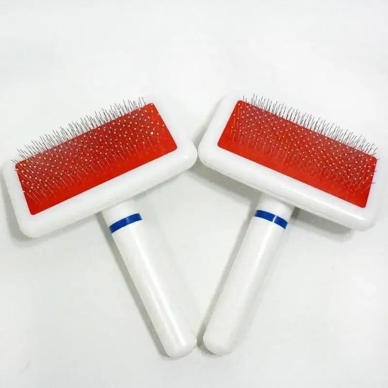 1 Stück Stahlbürste für Hund Katze Yokie Pflegebürste Hunderechen Kamm Massage Pflege Werkzeuge Haustierbürste Hundezubehör