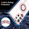For Samsung Galaxy S23 Ultra Magnetic Case PC+TPU Clear Phone Cover with Ring Kickstand