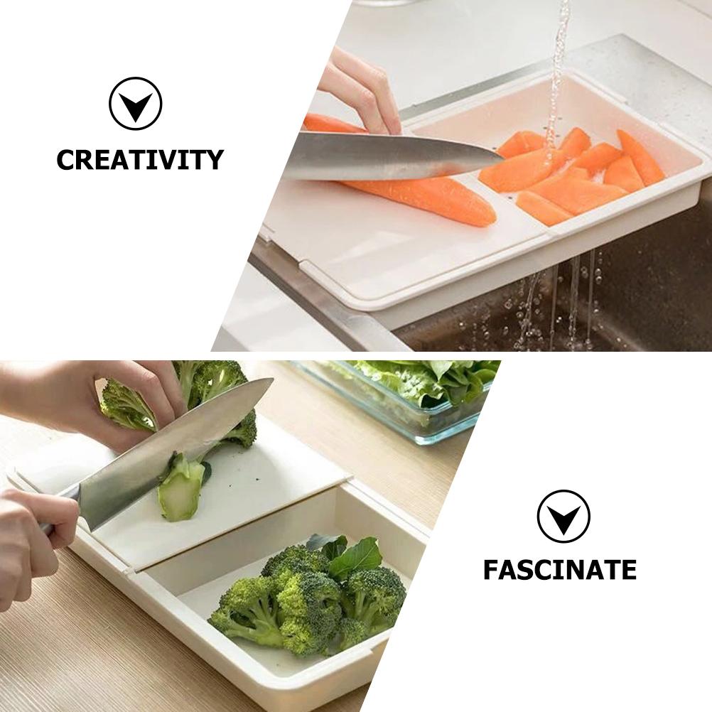 Multifunctional Cutting Board Multi-function Reusable Chopping Kitchen with Container Plastic Tabletop Professional