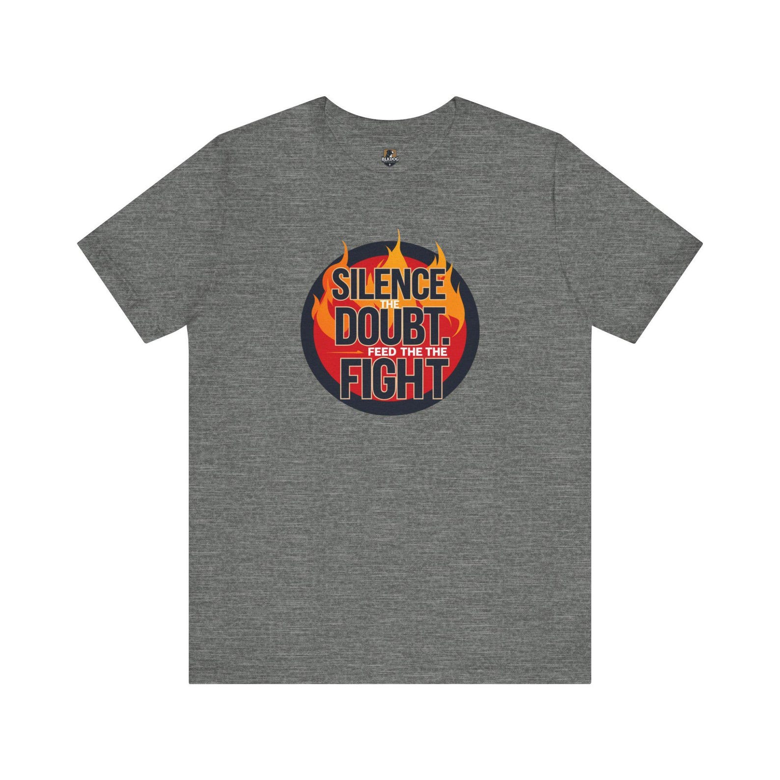 Empowering Message Tee - Silence Doubt, Feed the Fight, Motivational T-Shirt, Perfect for Fitness, Gifts for Athletes, Inspirational [...] 4XL