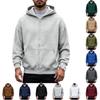 Unisex Hooded Cardigan Sweatshirt Jacket for Fall and Winter Casual Wear