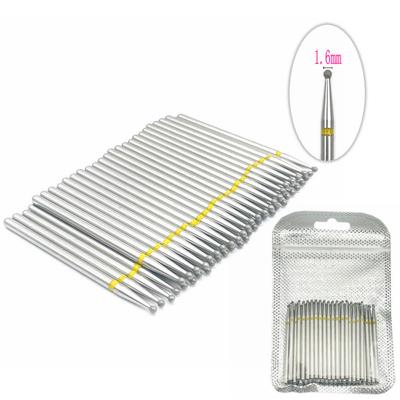 50 pçs/set fresa de diamante moagem bur brocas dental moagem polimento dental burs prego brocas 2.35mm haste