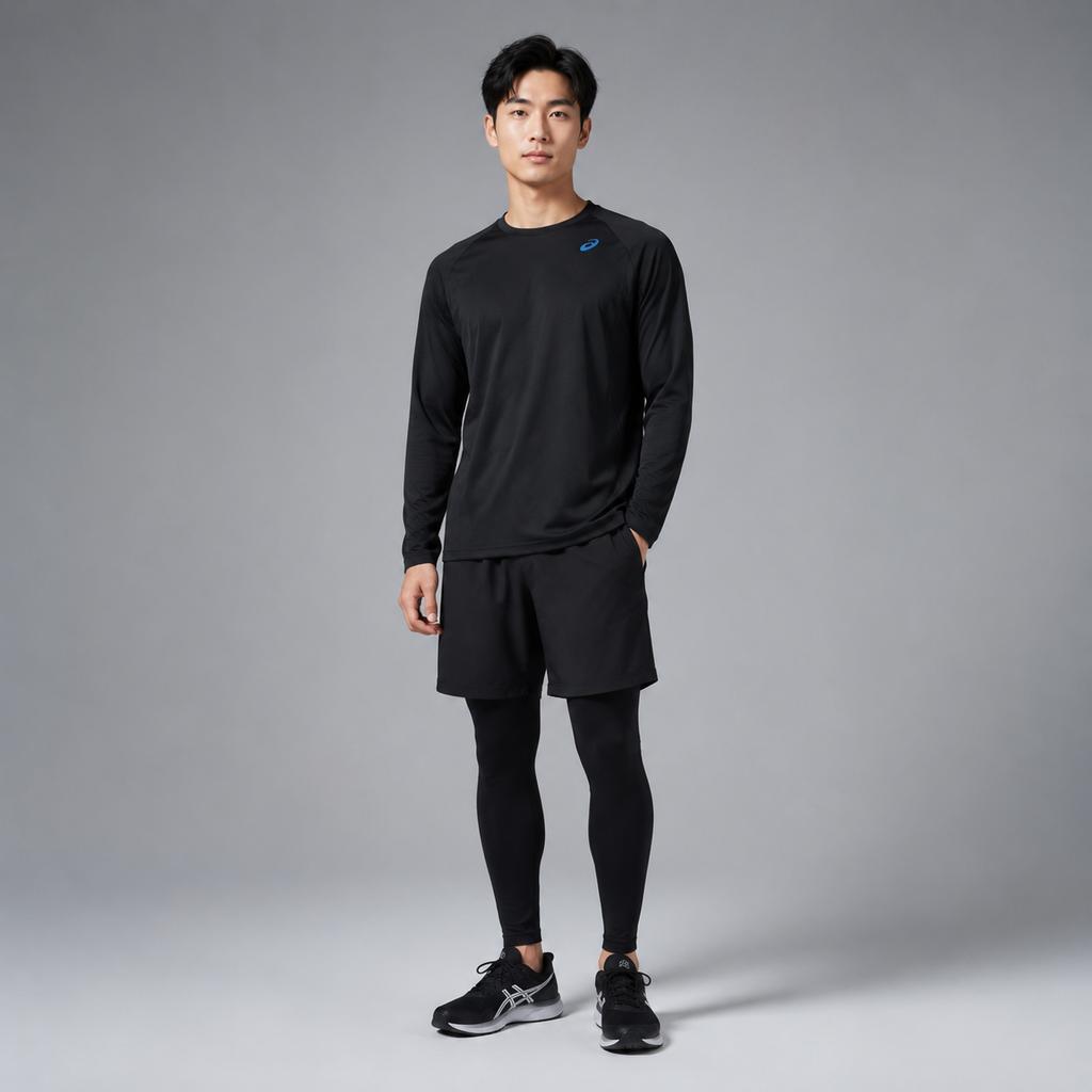 Asics Moisture Wicking Quick Dry Antibacterial Reflective Running Long Sleeve Stretch T-Shirt Men Tops White 2011D620-001