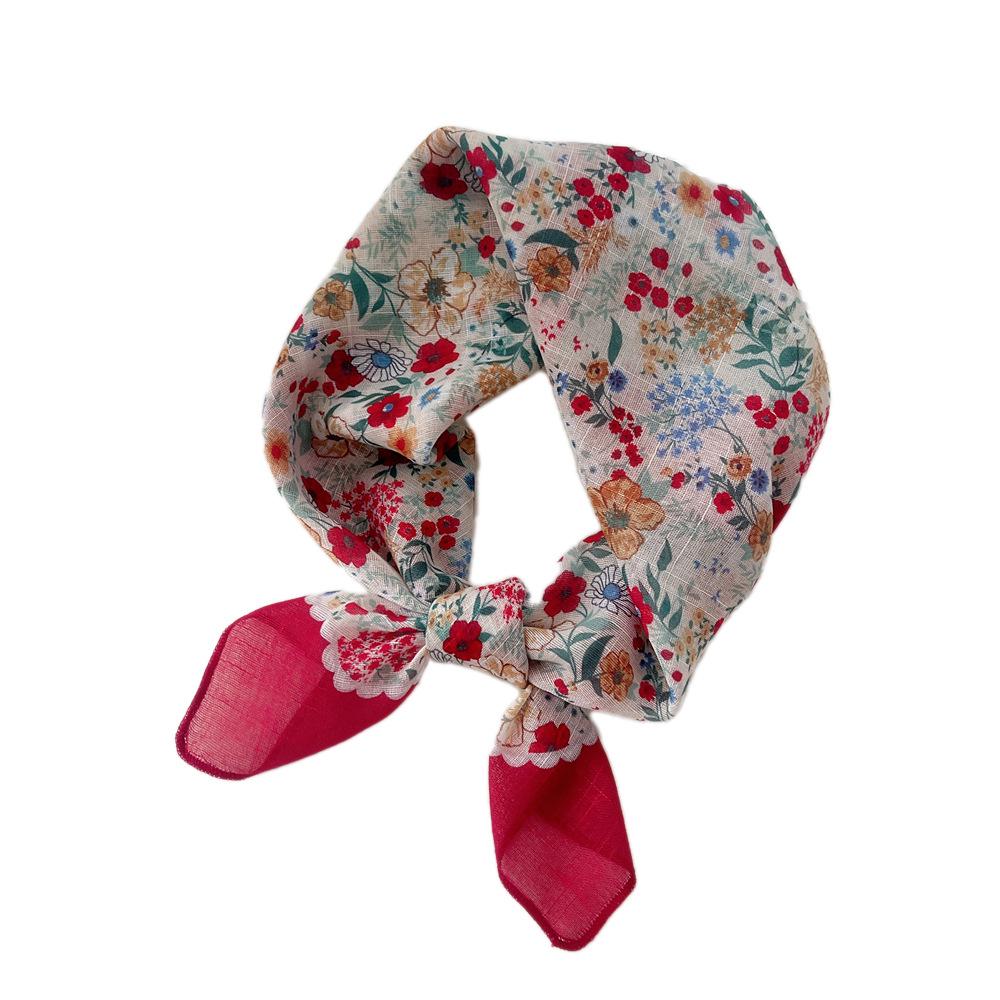 58 Baumwolle Leinen Seide Halstuch - Damen Vielseitiges Atmungsaktives Modeaccessoire für Frühling, Sommer, Herbst. Perfekt als Haarband oder Dekoration.