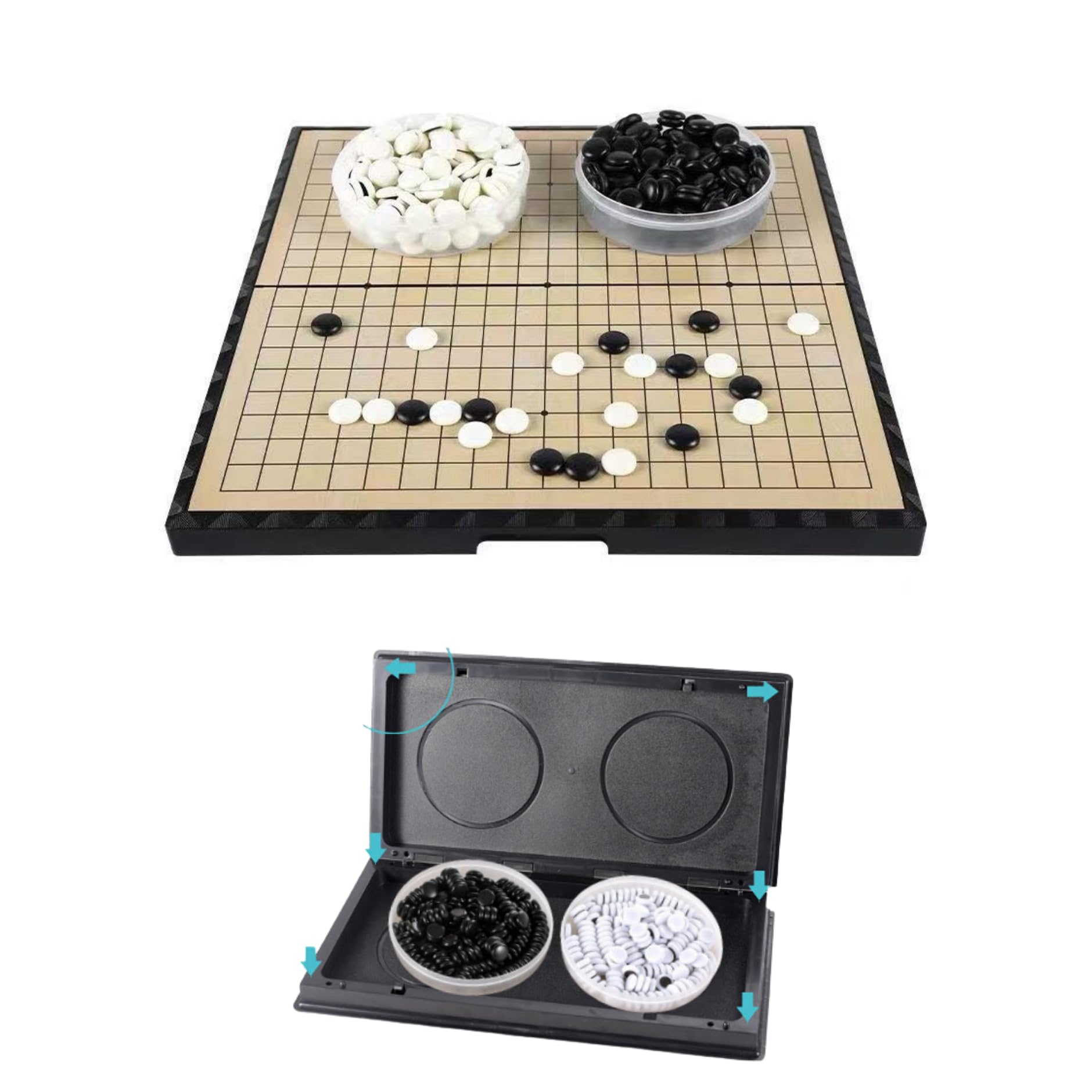 

starink Go Портативный Набор для Го Складная Доска для Го Магнит 19 Линий 19 Путей