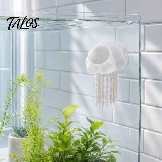 Fish Tank Cave Hideout Aquarium Floating Jellyfish Hide, 3D Printed Reduce Aggression in Hideout, Decorative Shelter for Pleco Shrimp Betta Saltwater