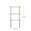 Macrame Toilet Paper Holder Towel Rack for Kitchen with 3pcs Wooden Sticks