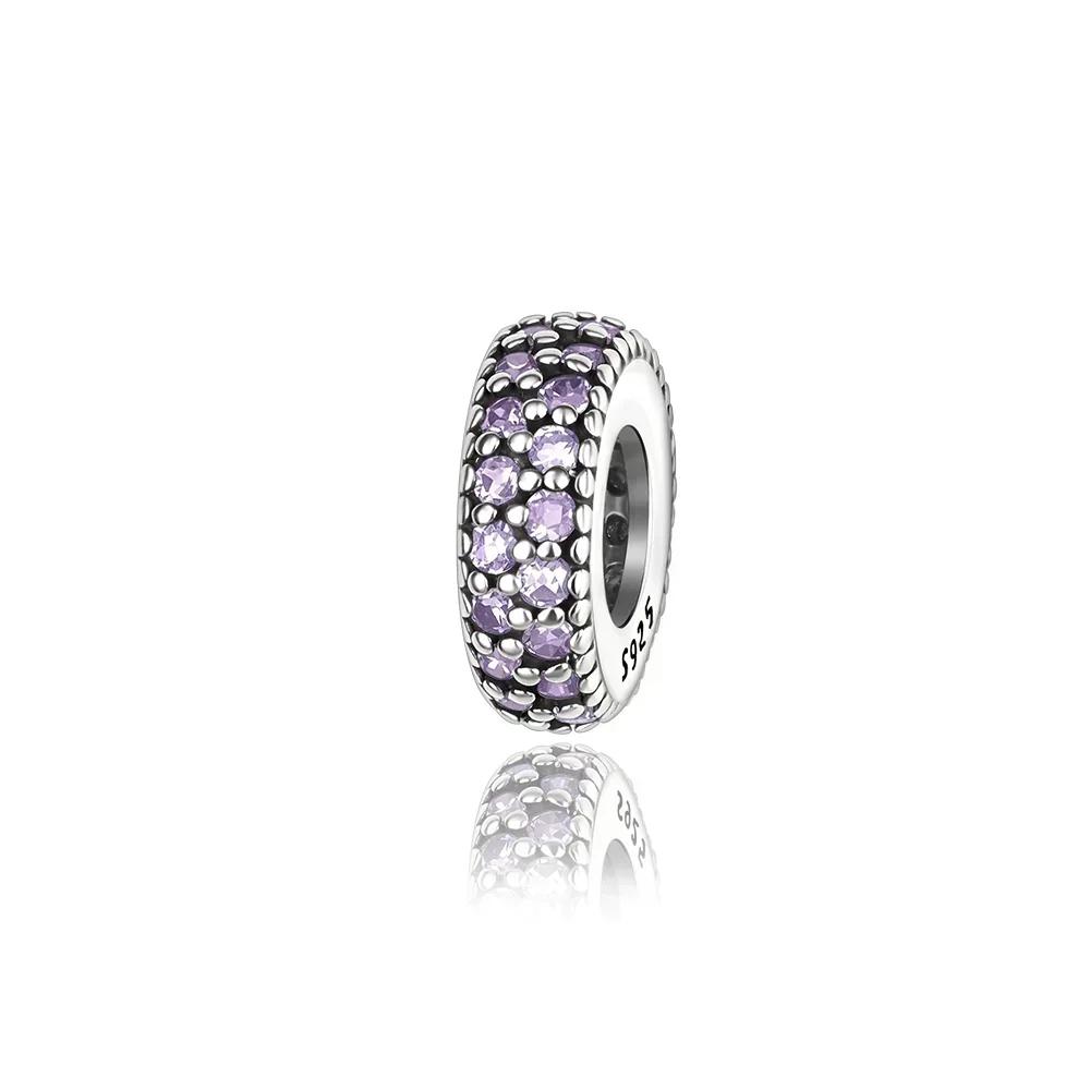 Colorful Full Diamond Charms Metal Love Blooming Rose Round Beads Pendant Fit Original Bracelets Necklace Accessory Elegant Fashion Beautiful Lovely
