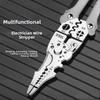 High-quality Spring Multifunctional Wire Stripper Non Slip Handle Electrician Hand Tools  Garage