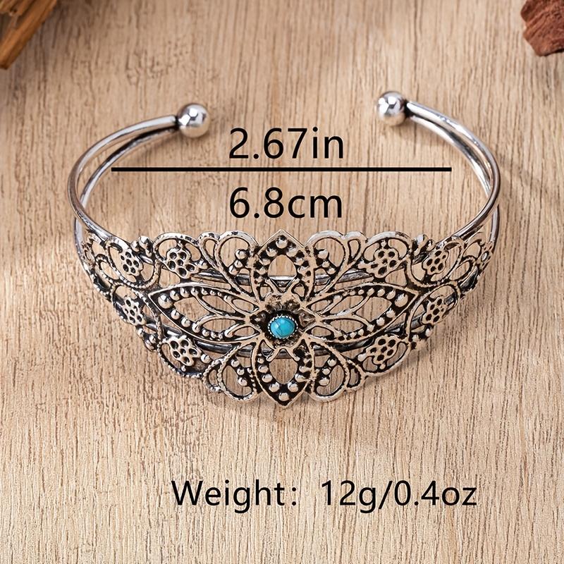 New Fashion Geometric Bracelet for Women, Unique Vintage Style Open Bangle