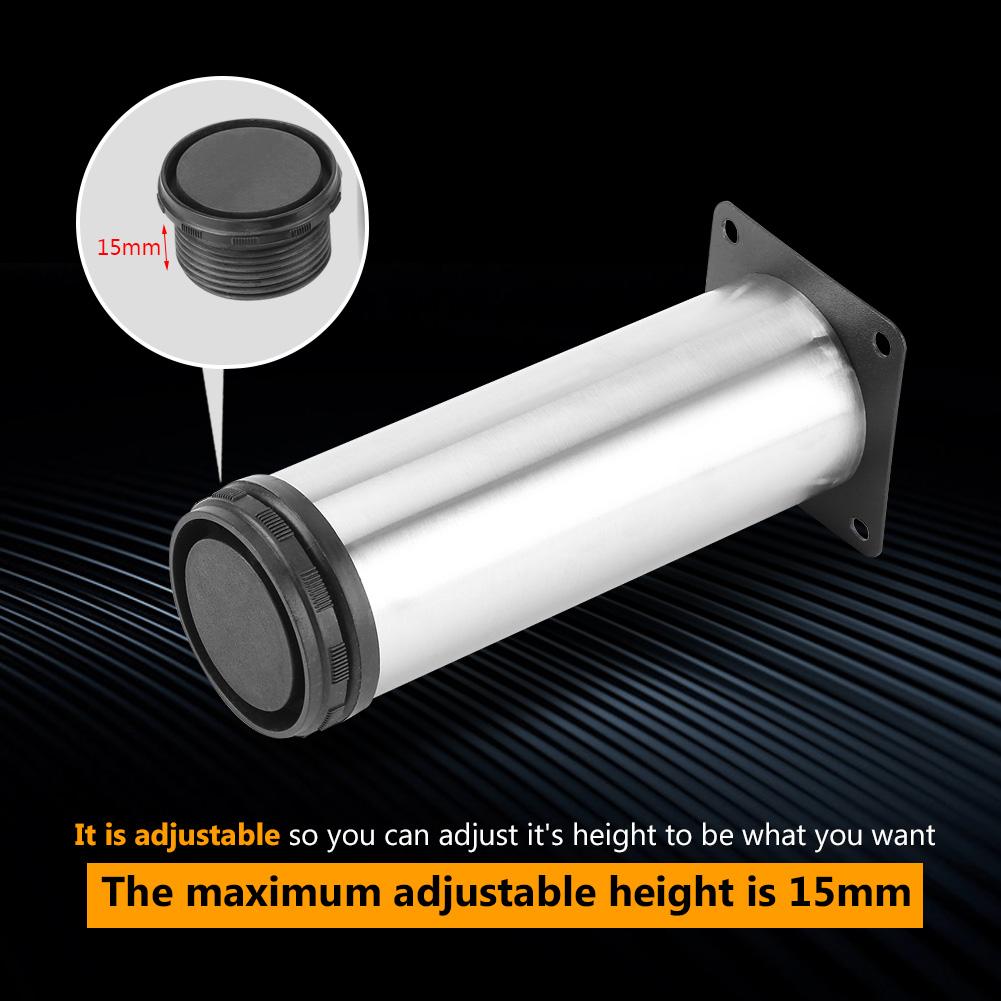 Stainless Steel Adjustable Home Kitchen Cabinets Table Shelf Feet Round Furniture Leg 50*150mm
