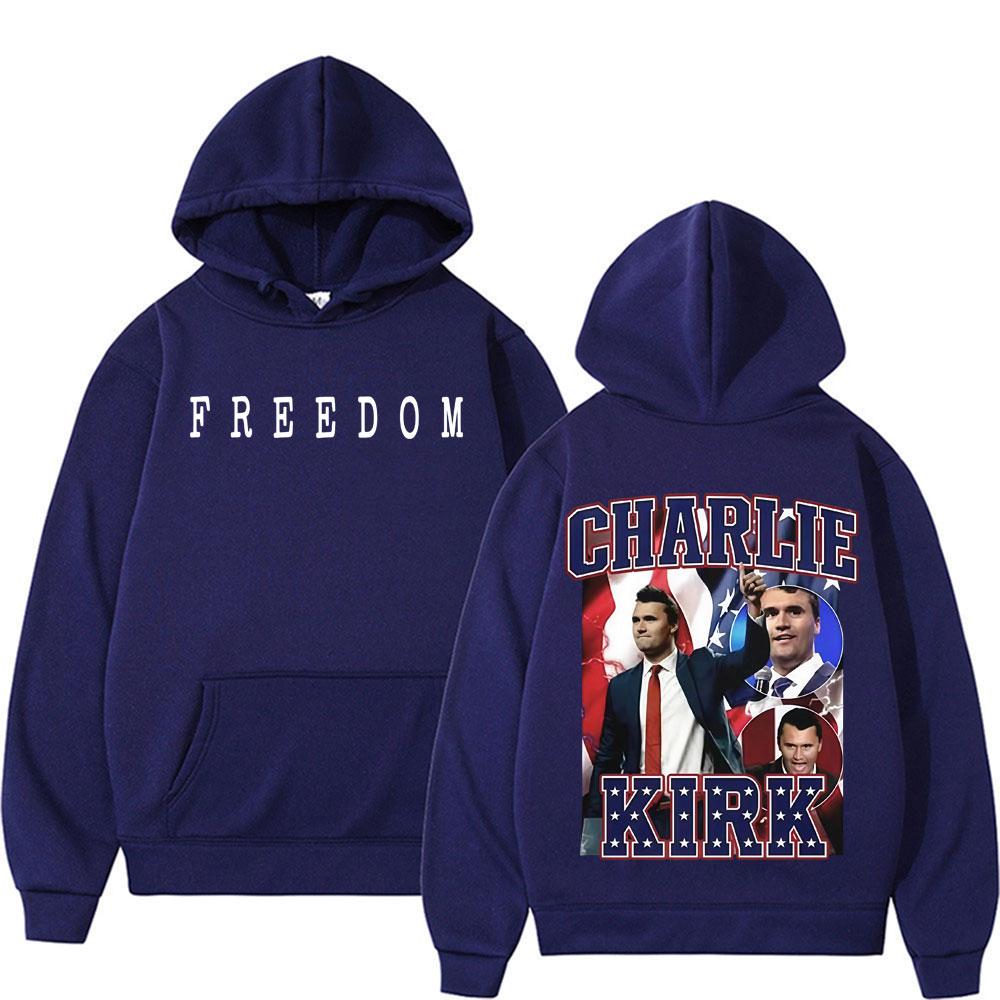 Charlie Kirk Great Patriot Graphic Print Hoodie AutumnWinter RetroHarajuku HoodieMen's Casual High Quality Sweatshirt Sweatshirt