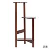 Flower Gardening Ornamental Display Flower Potted Plant Vase Dark Garden Rack Stand, Wooden, 3-tier, Walnut, Indoor, Rack, Plant, Shelf, Stand,