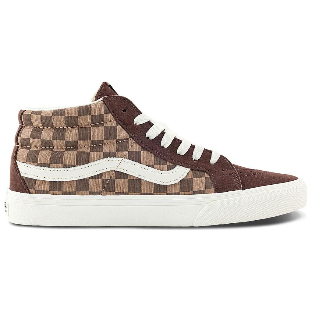 Vans Sk8 Reissue Comfortable Versatile Low-Top Mid-Top Skate Shoes Unisex Sneakers Brown VN000XIIBS8
