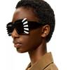 Fashion Square Sunglasses Women Luxury Punk Stripe Big Shades UV400 Gafas De Sol Mujer Trendy Sun Glasses Female